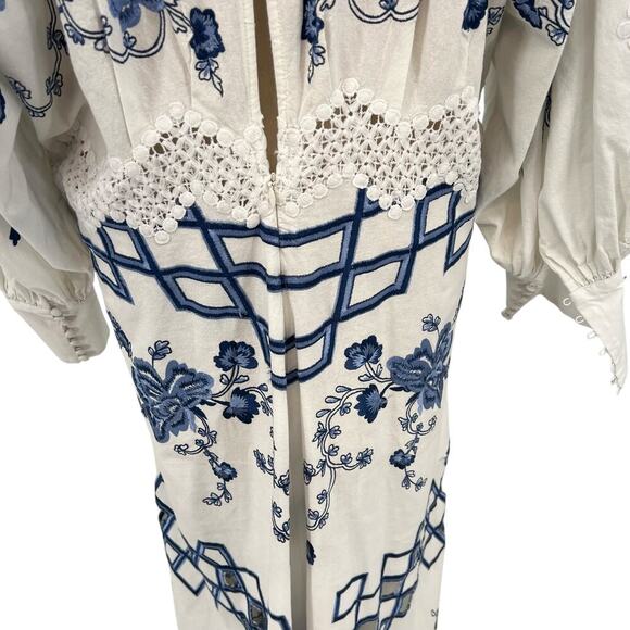 ASOS Curve White and Blue Maxi Dress - Picture 14 of 16